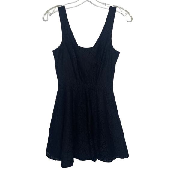 Aeropostale Womens Dress Size XS Black Floral Lace Sleeveless Short - Picture 1 of 15